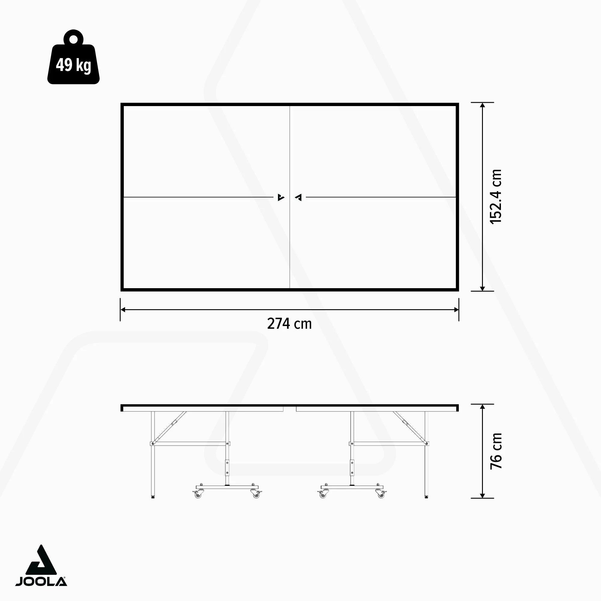 Masa tenis Joola J100A Outdoor Grey