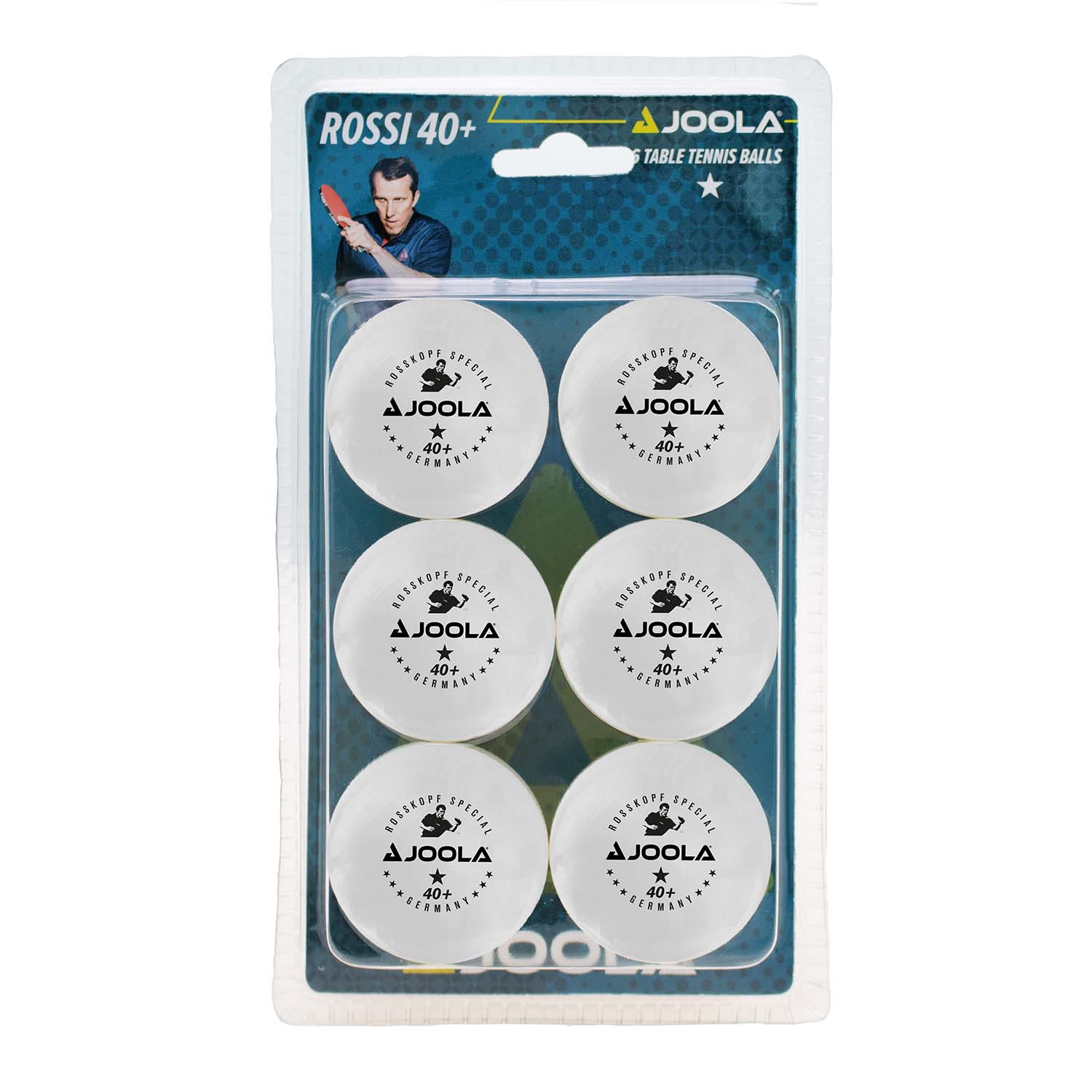 Mingi Joola Rossi * 40+, alb set 6 buc