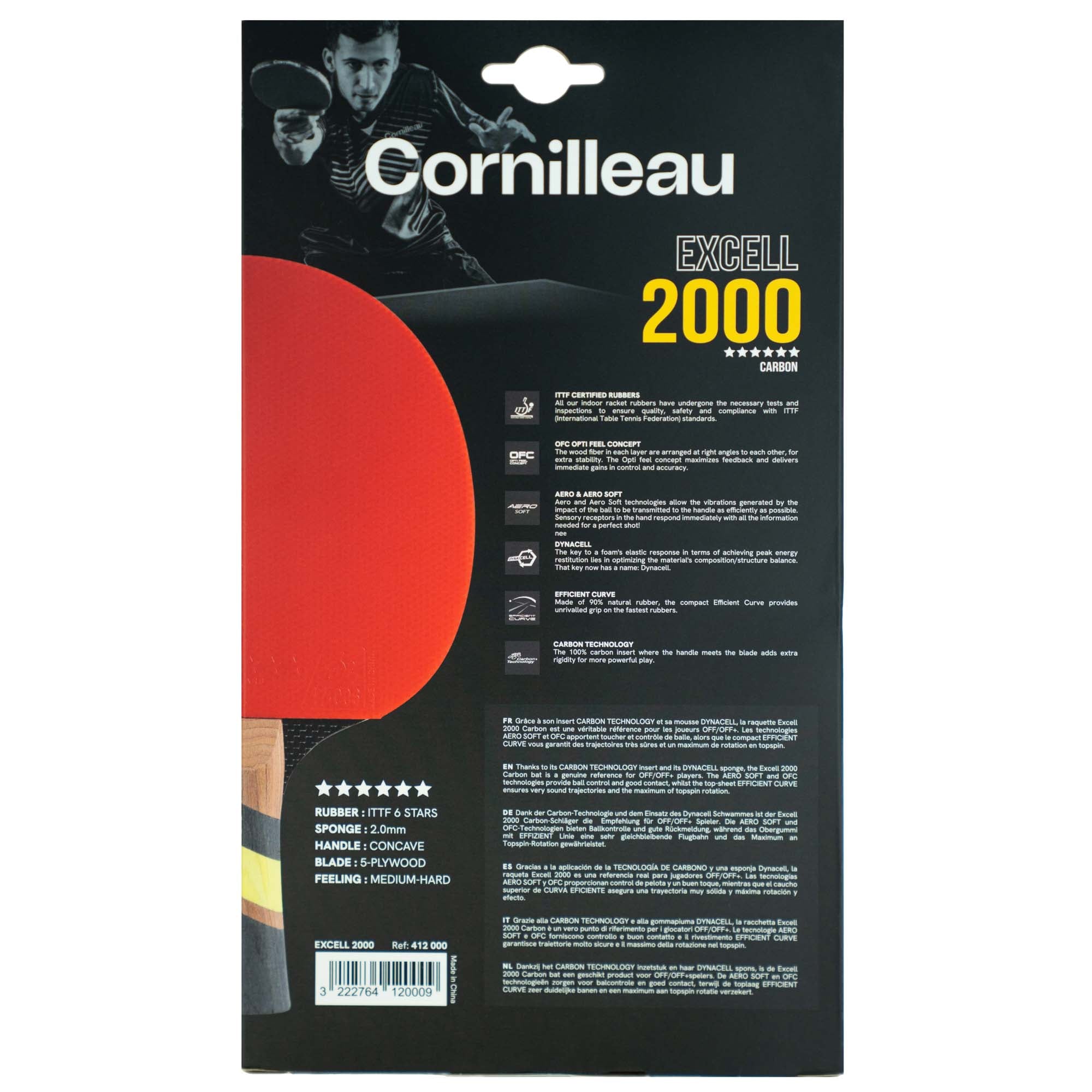 Paleta Cornilleau Excell 2000 Carbon