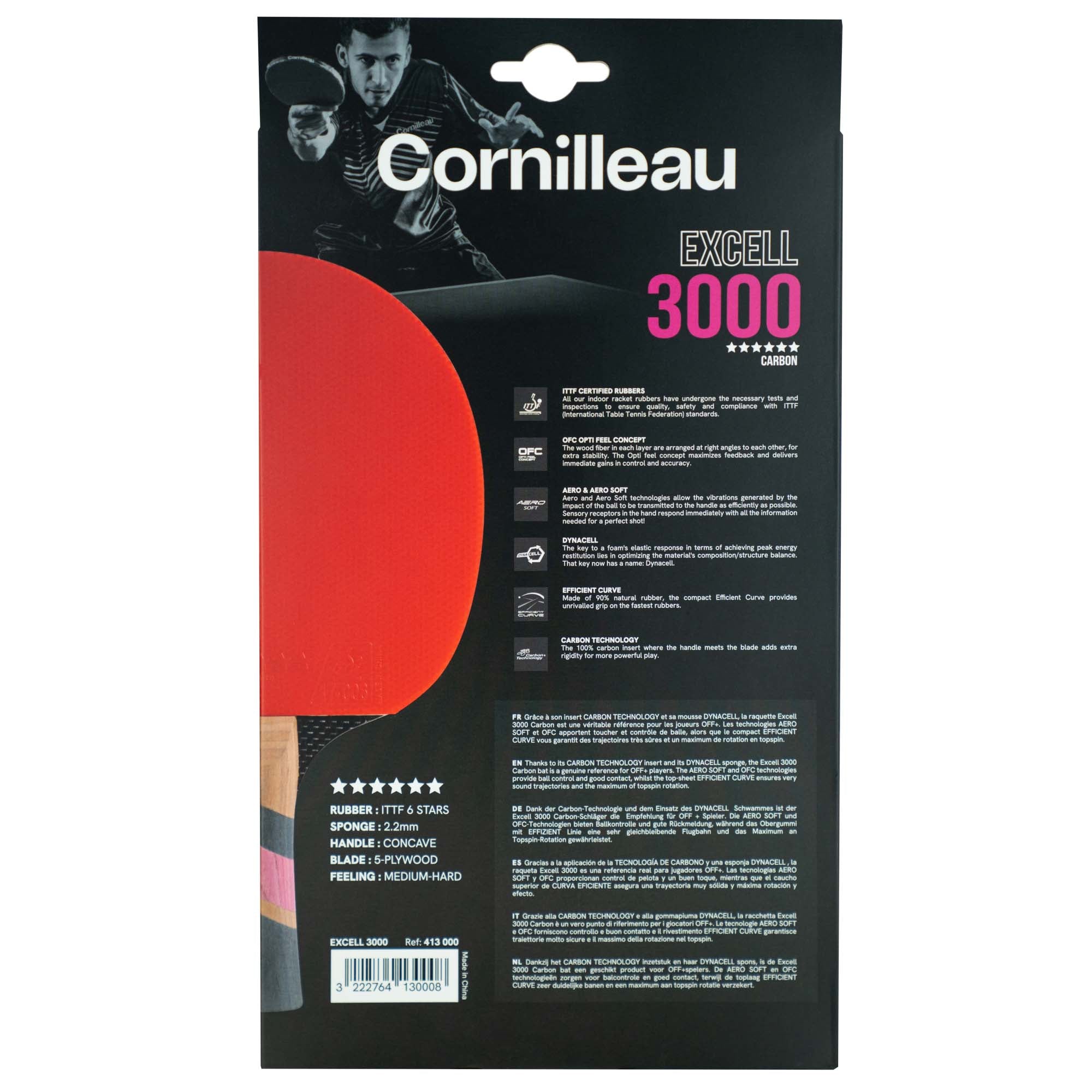 Resigilat! Paletă Tenis de Masă Cornilleau Excell 3000 Carbon