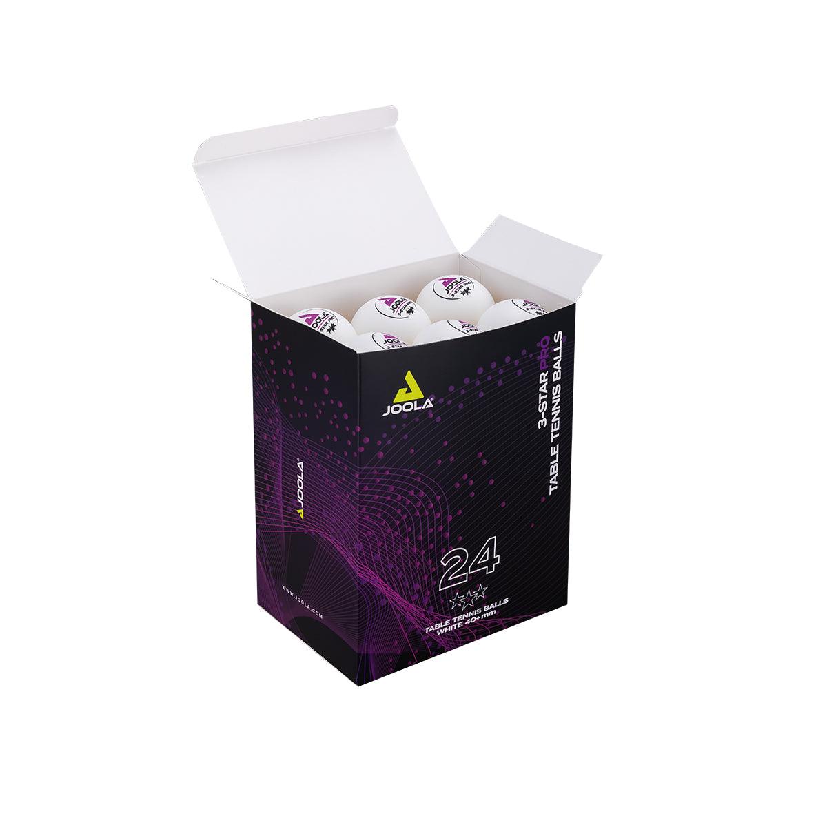 Set mingi JOOLA 3* Pro, 24 buc, alb